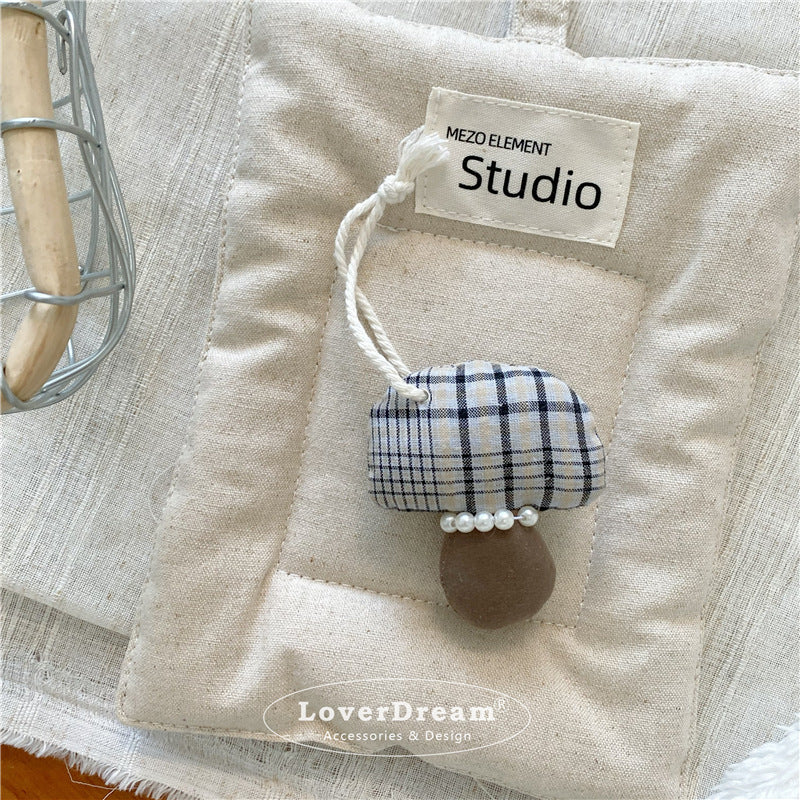 Fabric Bear Swan Dog Keychain