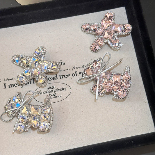 Sparkling Westie Crystal Hair Clip