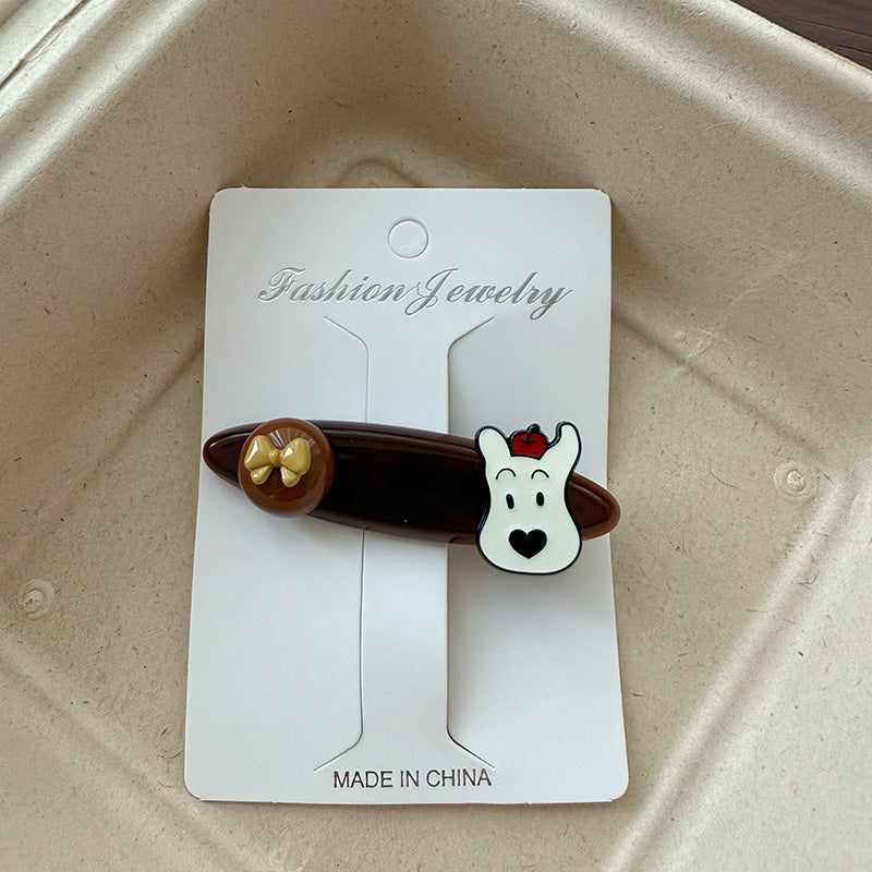 Cartoon Dog Acetate Hair Clip