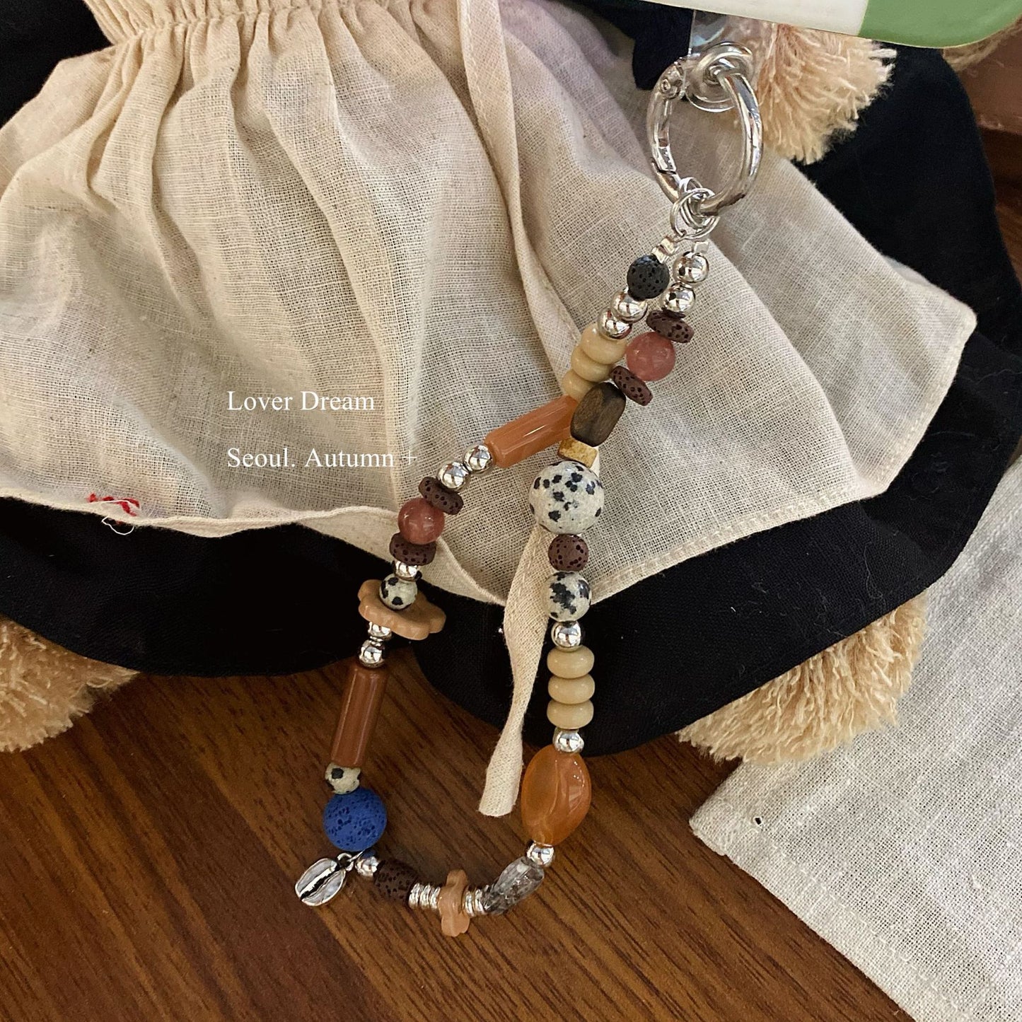 Mallard Stone Bead Phone Strap