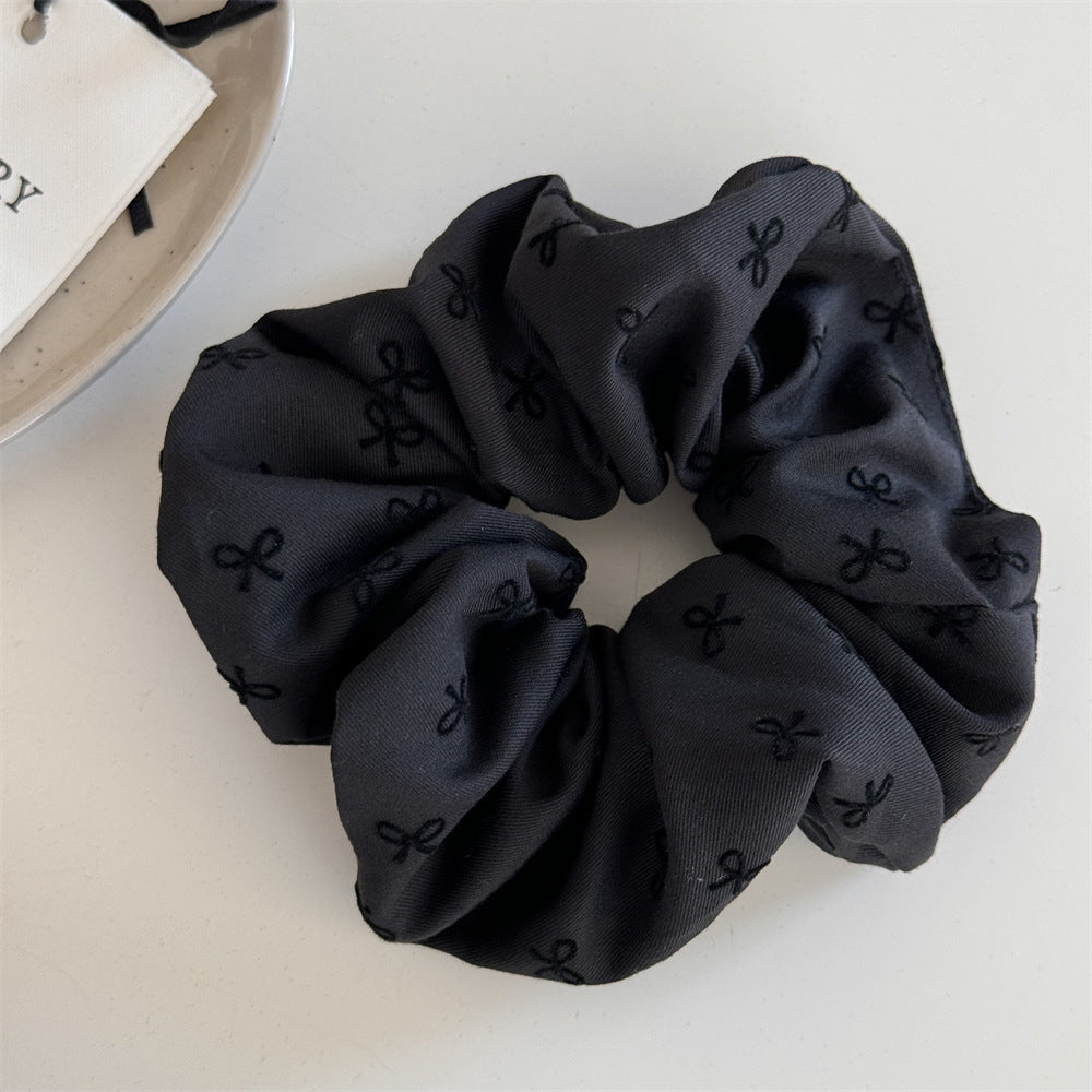 Polka Dot Bow Heart Scrunchie