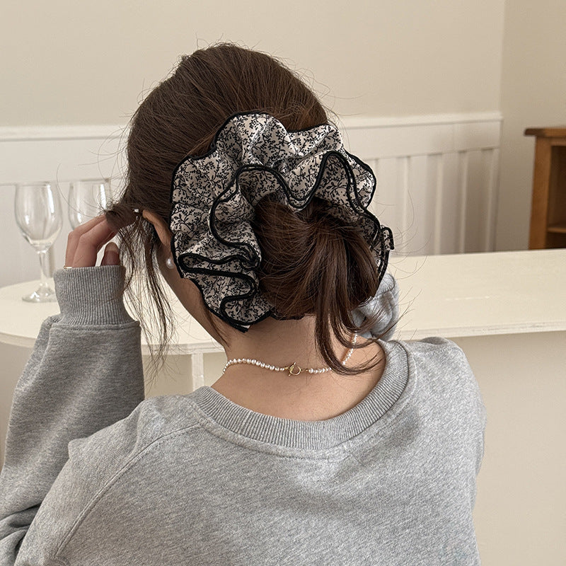 Luxury Floral Layered Scrunchie