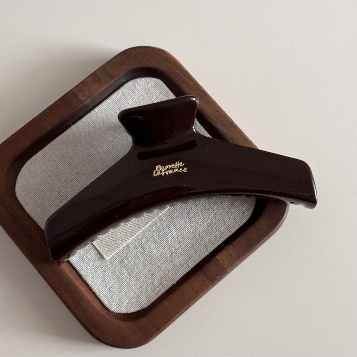 Chocolate Letter Hair Claw Clip