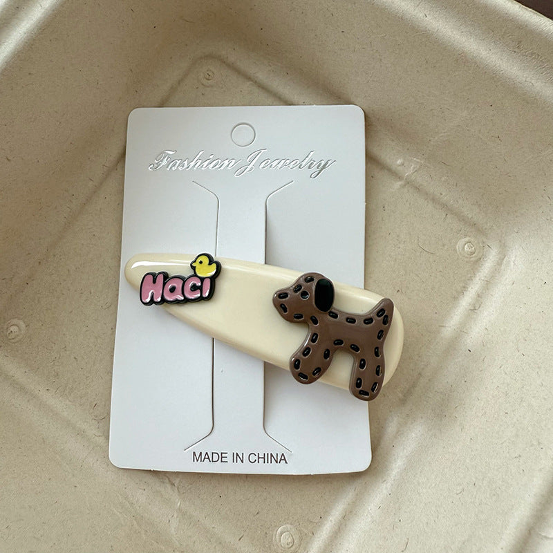 Cartoon Dog Acetate Hair Clip