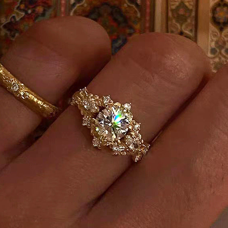 Timeless Fortune — Vintage Pigeon Egg Full-Crystal Ring