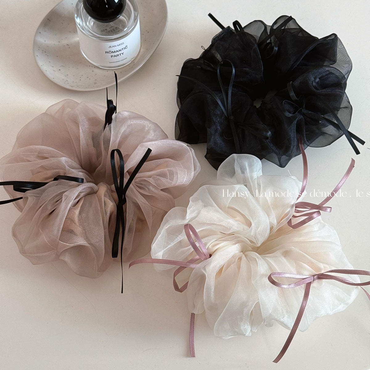 Ballet Ribbon Bow Tulle Scrunchie