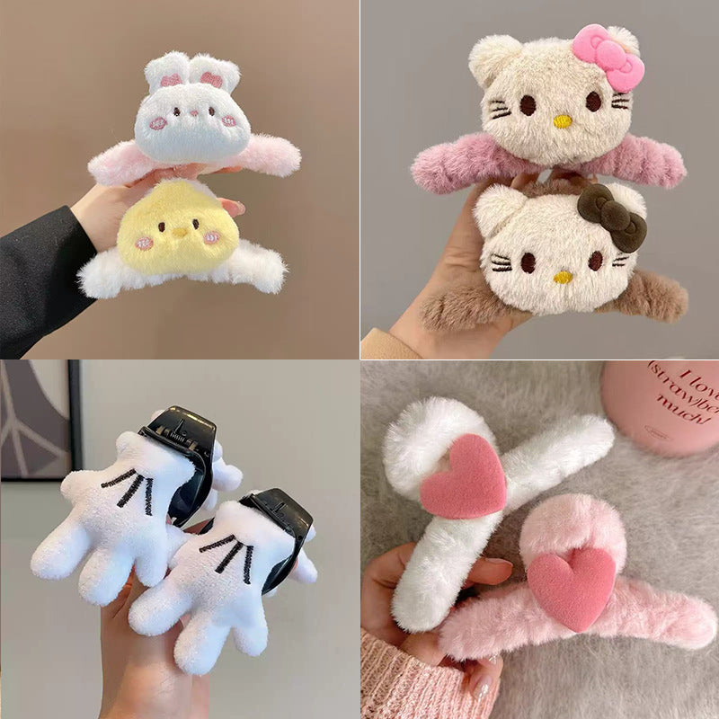 Plush Large Hair Claw Clip