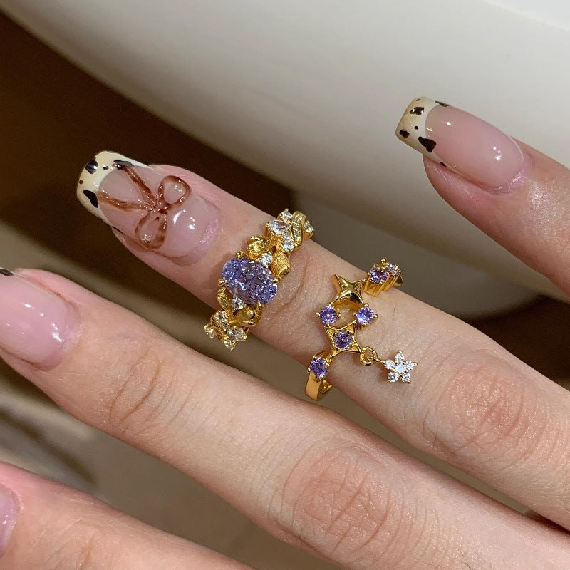 Imperial Bloom — Vintage Starry Tassel Bauhinia Ring