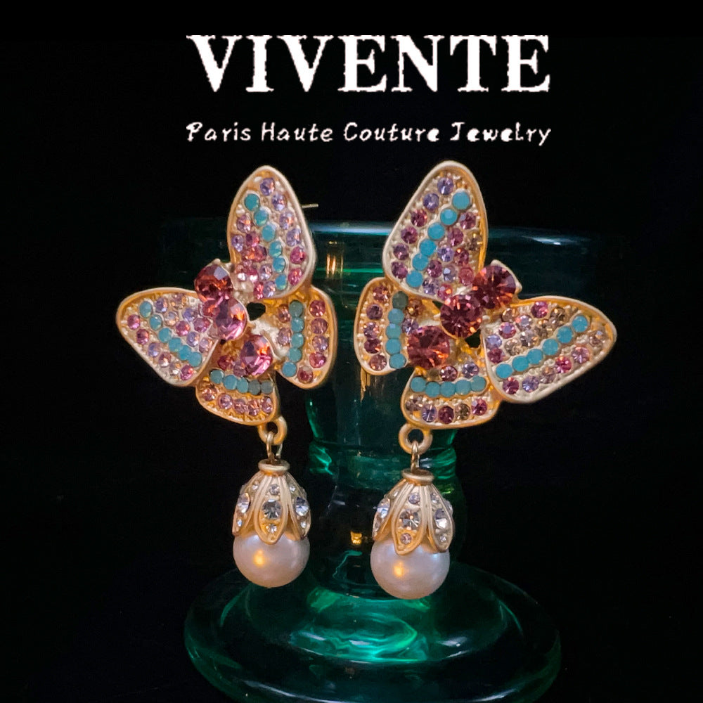 Rainbow Drizzle — Enamel Umbrella Jewelry Set