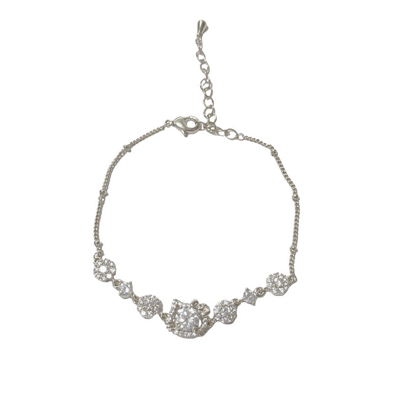 Feline Charm — Micro Pavé Cat Bracelet