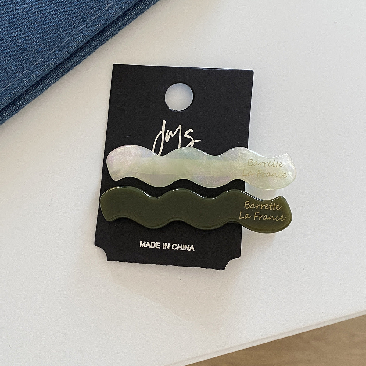 Korean Wave Acetate Hair Clip Set