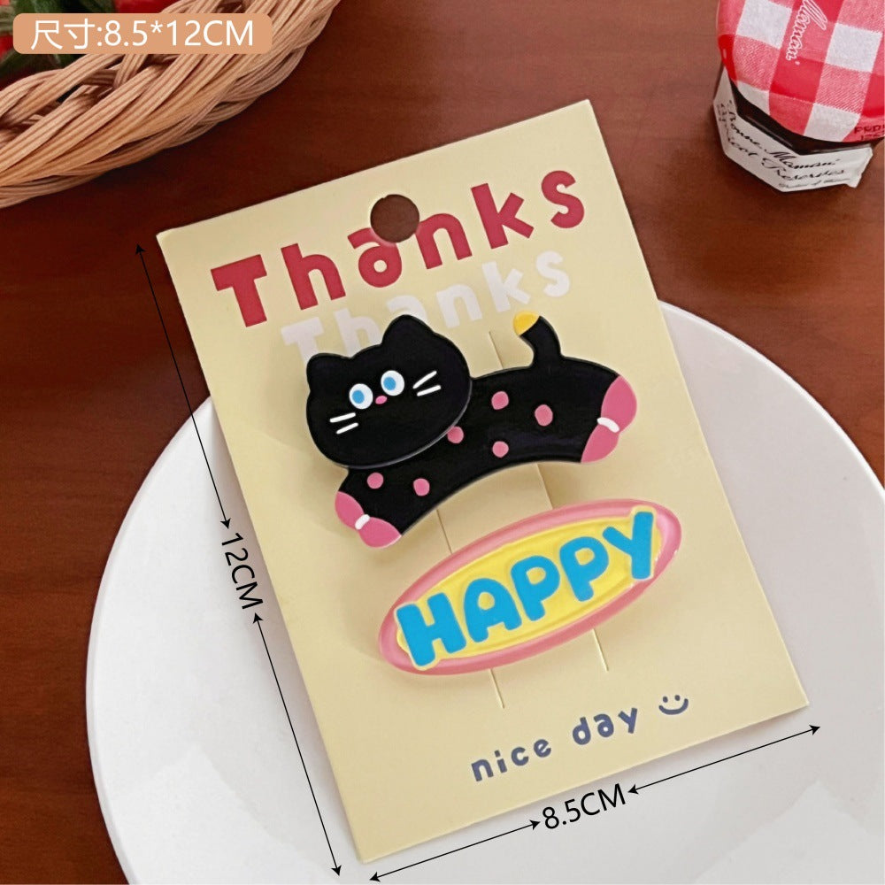 Cute Cartoon Pet Hair Clip Set