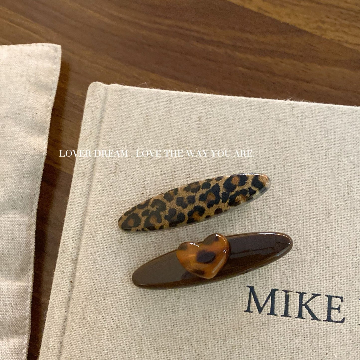 Gold Letter Leopard Hair Clip