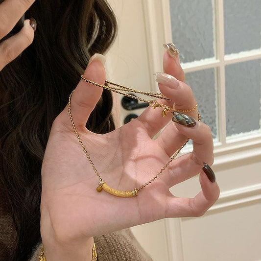 Midnight Smile — Vintage Tiger Eye Black Gold Necklace & Bracelet