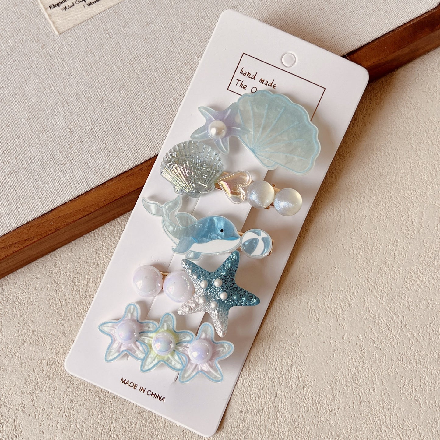 Ocean Shell Star Hair Clip