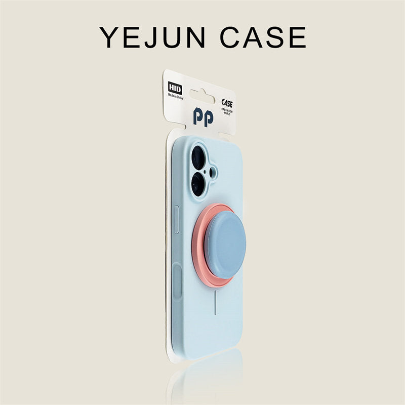 Color Block Magnetic Pop Grip iPhone Case