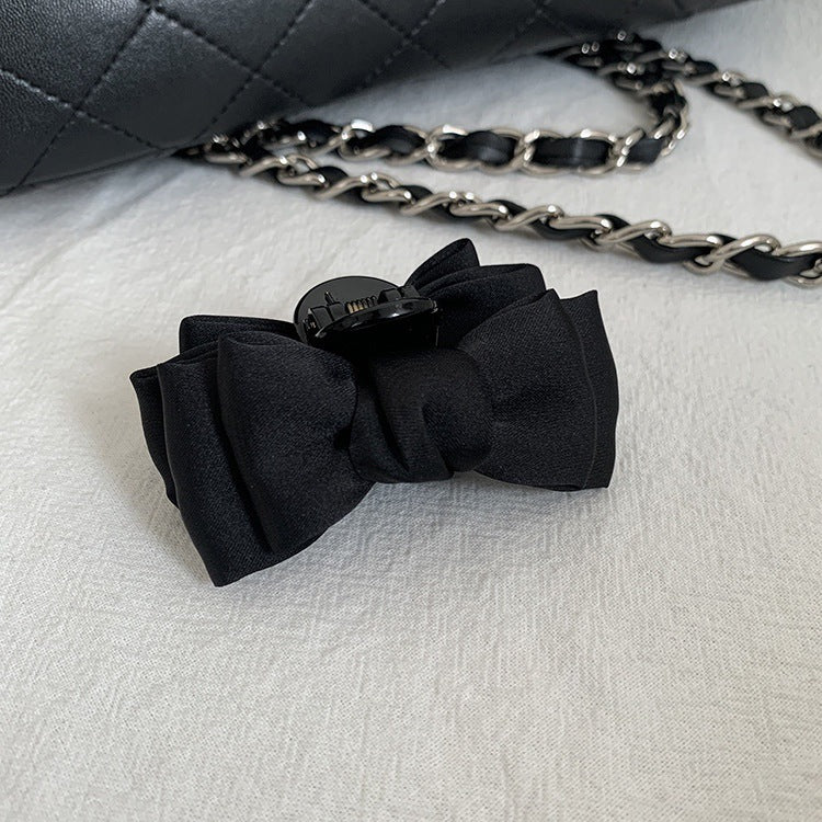 Black Bow Princess Hair Clip