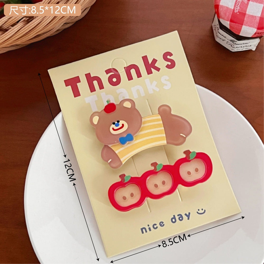 Cute Cartoon Pet Hair Clip Set