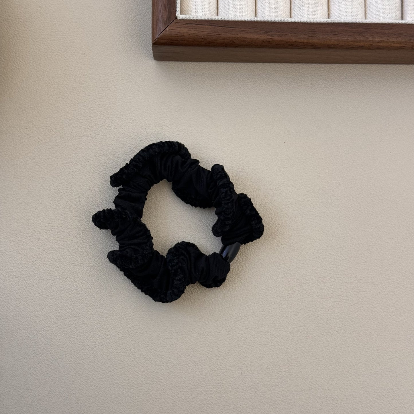 Fuzzy Ruffle Hair Scrunchie