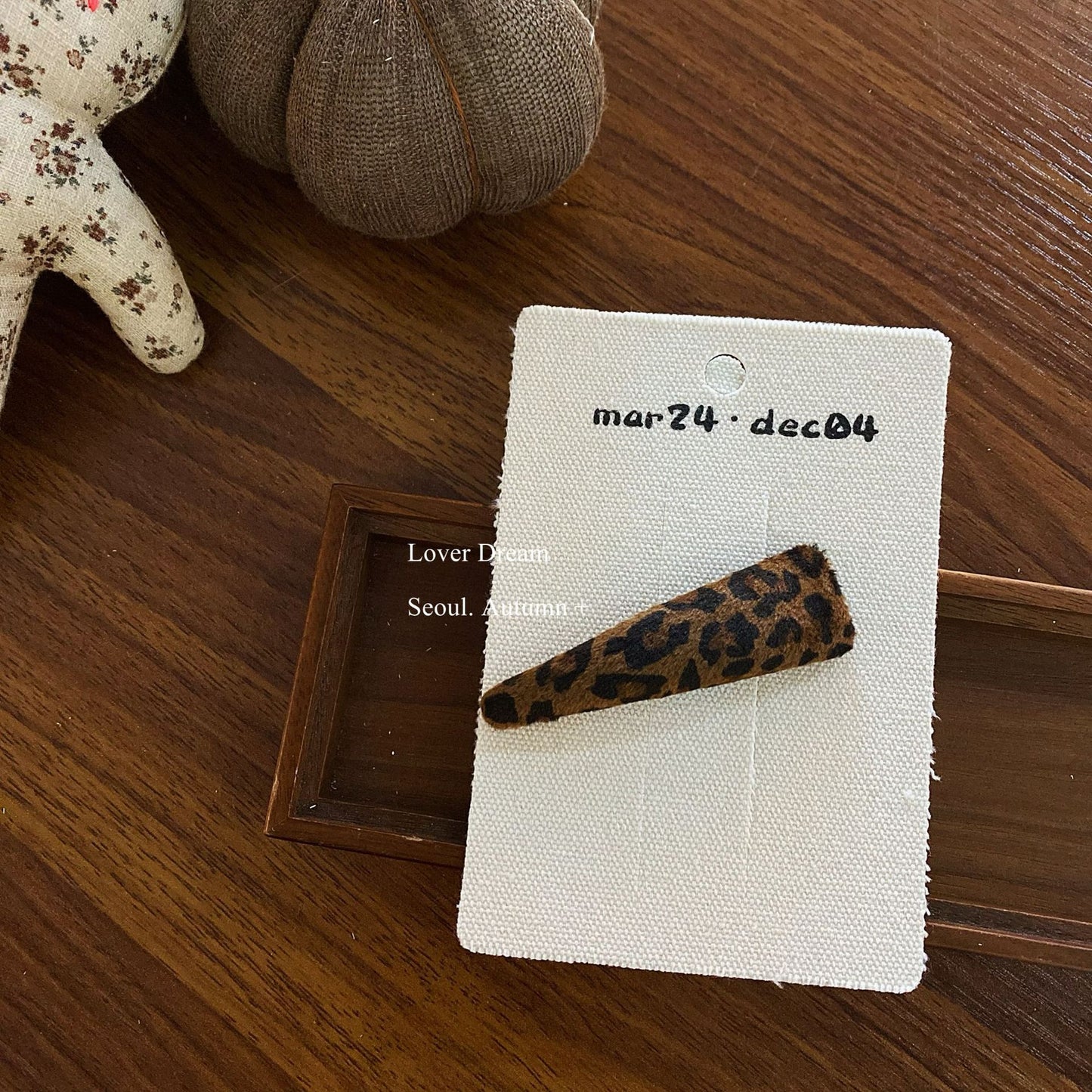 Leopard Bow BB Hair Clip