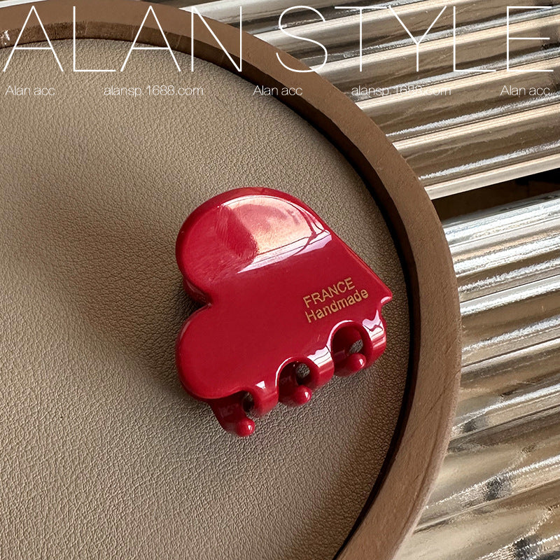 Mini Heart Acetate Hair Claw