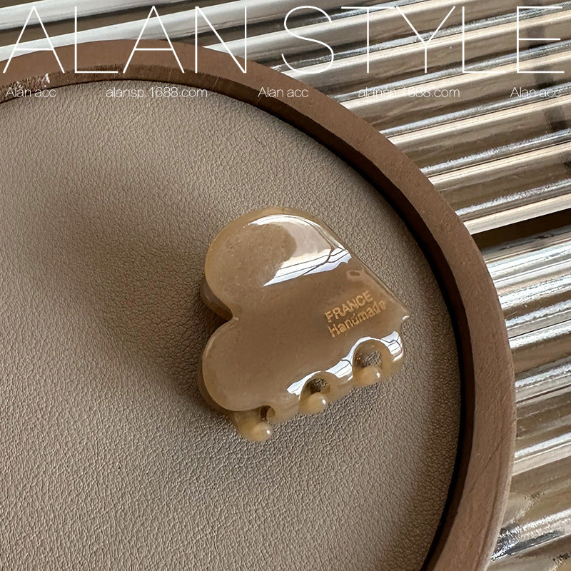 Mini Heart Acetate Hair Claw