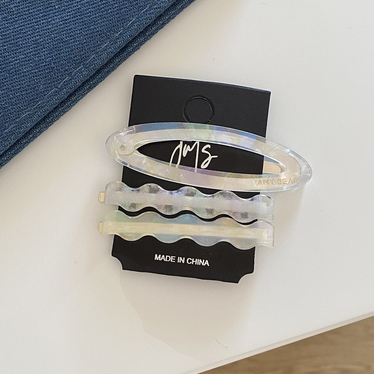 Korean Wave Acetate Hair Clip Set