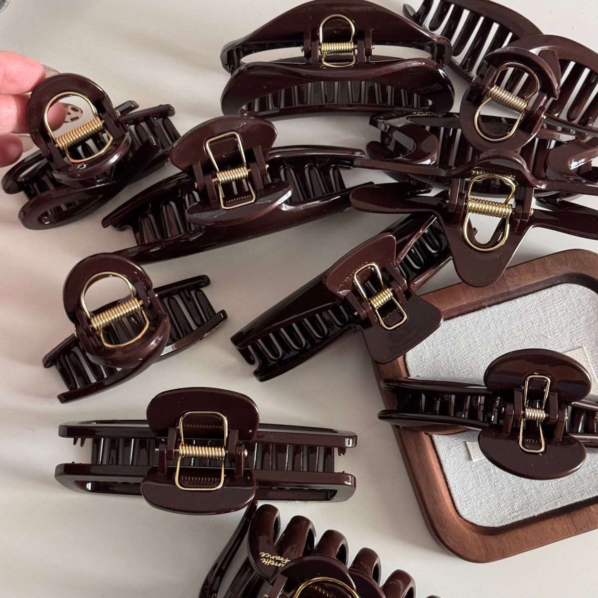 Chocolate Letter Hair Claw Clip