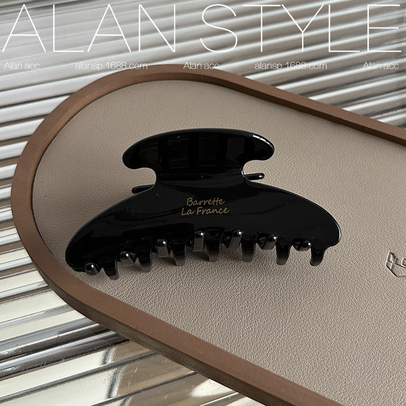 Black Medium Acetate Hair Clip