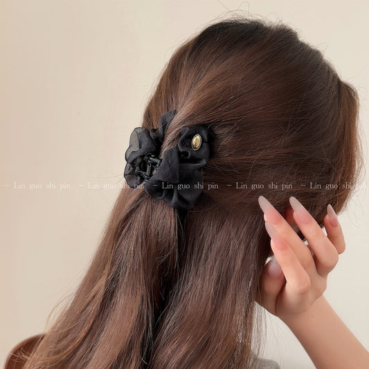Delicate Mesh Half-Up Hair Claw