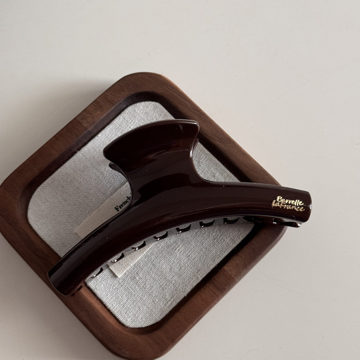 Chocolate Letter Hair Claw Clip