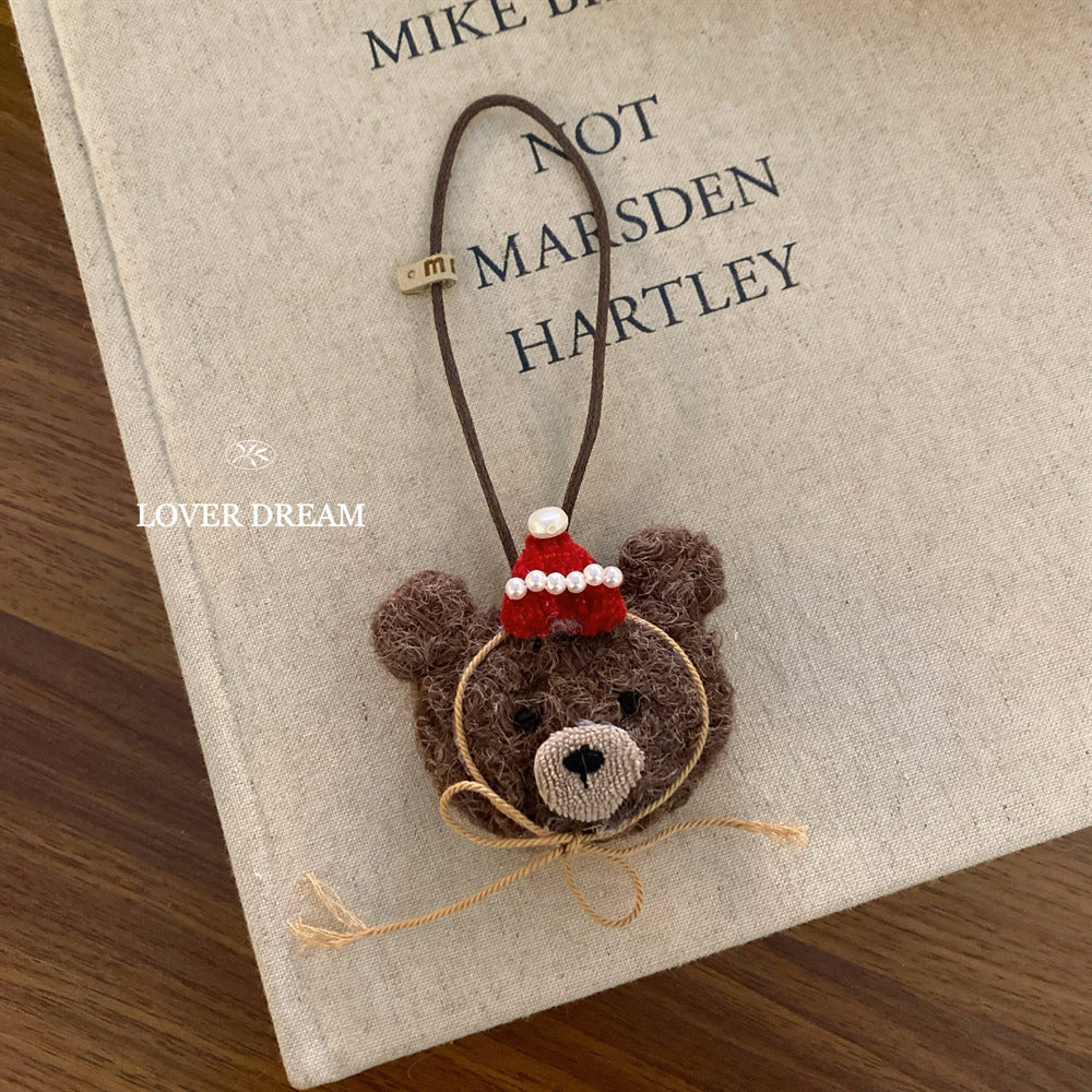 Plush Bear & Dog Keychain