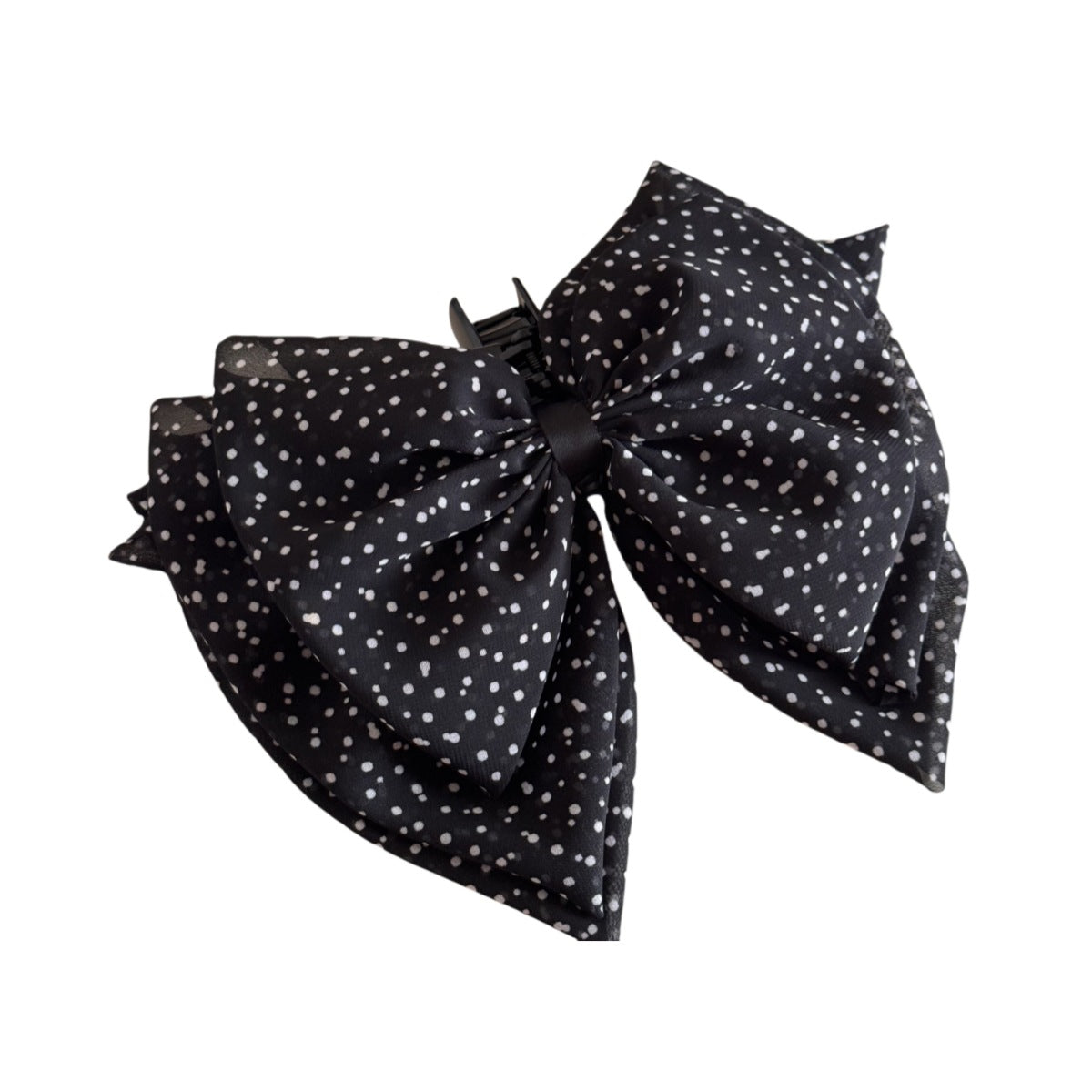 Vintage Polka Dot Bow Hair Claw