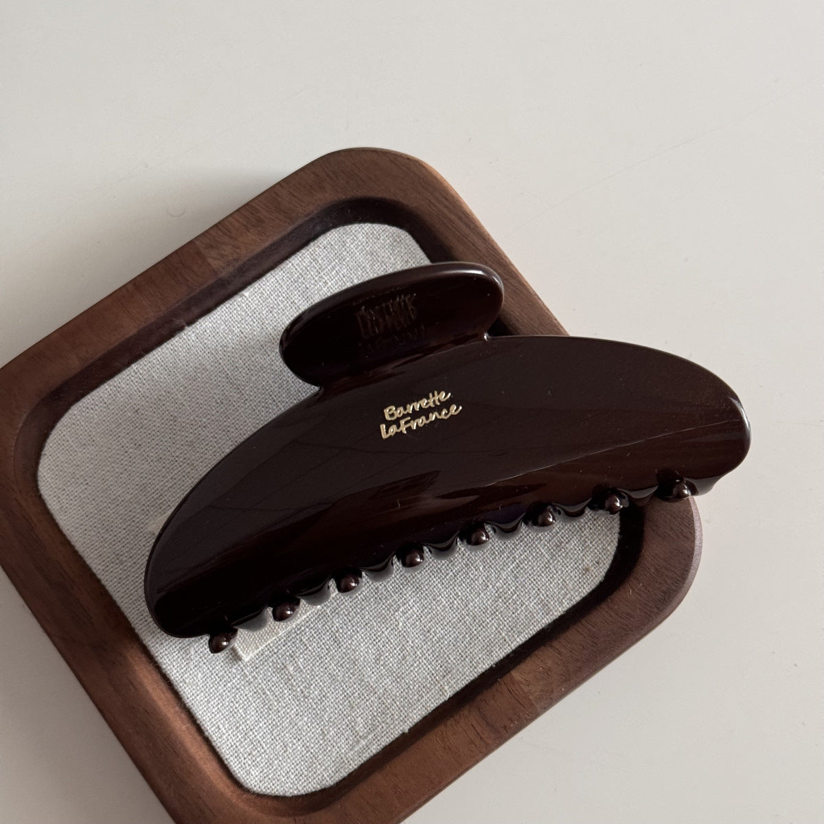 Chocolate Letter Hair Claw Clip