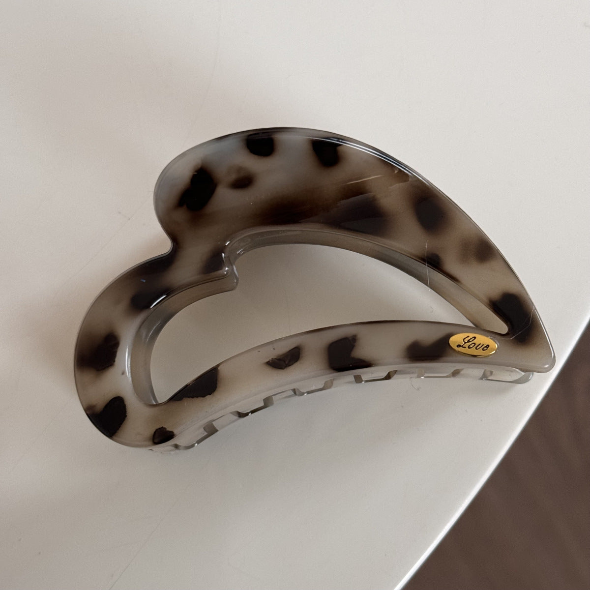 M-Shaped Heart Gold Hair Clip