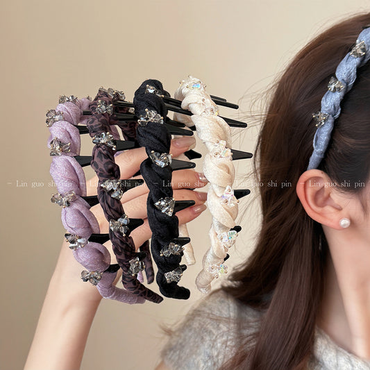 Rhinestone Wave High-Top Headband