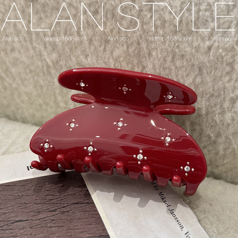 Star Rhinestone Acetate Hair Clip