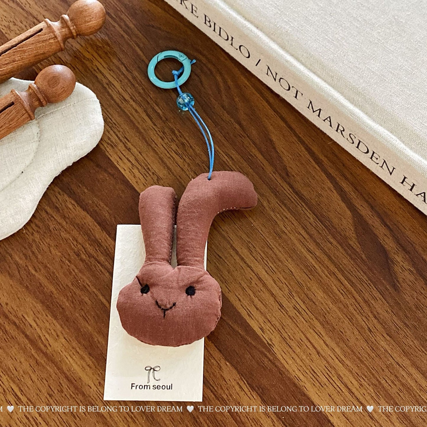 Padded Mushroom & Dog Keychain