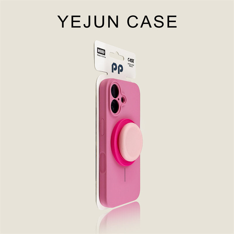 Color Block Magnetic Pop Grip iPhone Case