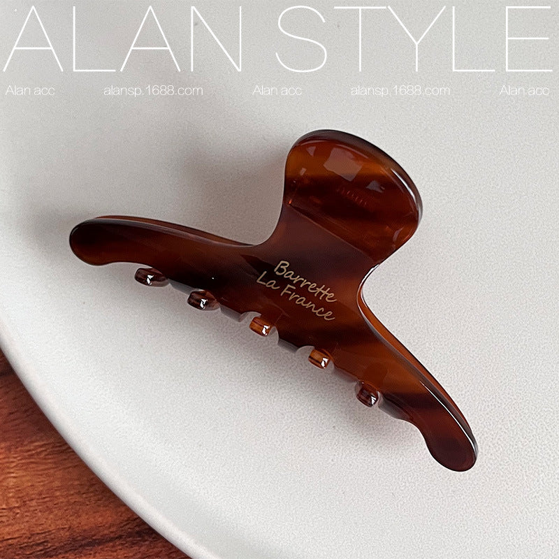 Coffee Brown Acetate Hair Clip