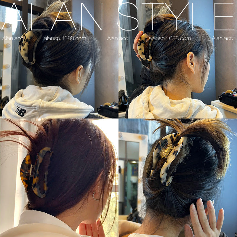 Large Tortoiseshell Acetate Hair Clip