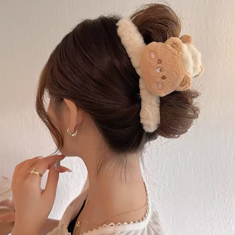 Plush Large Hair Claw Clip