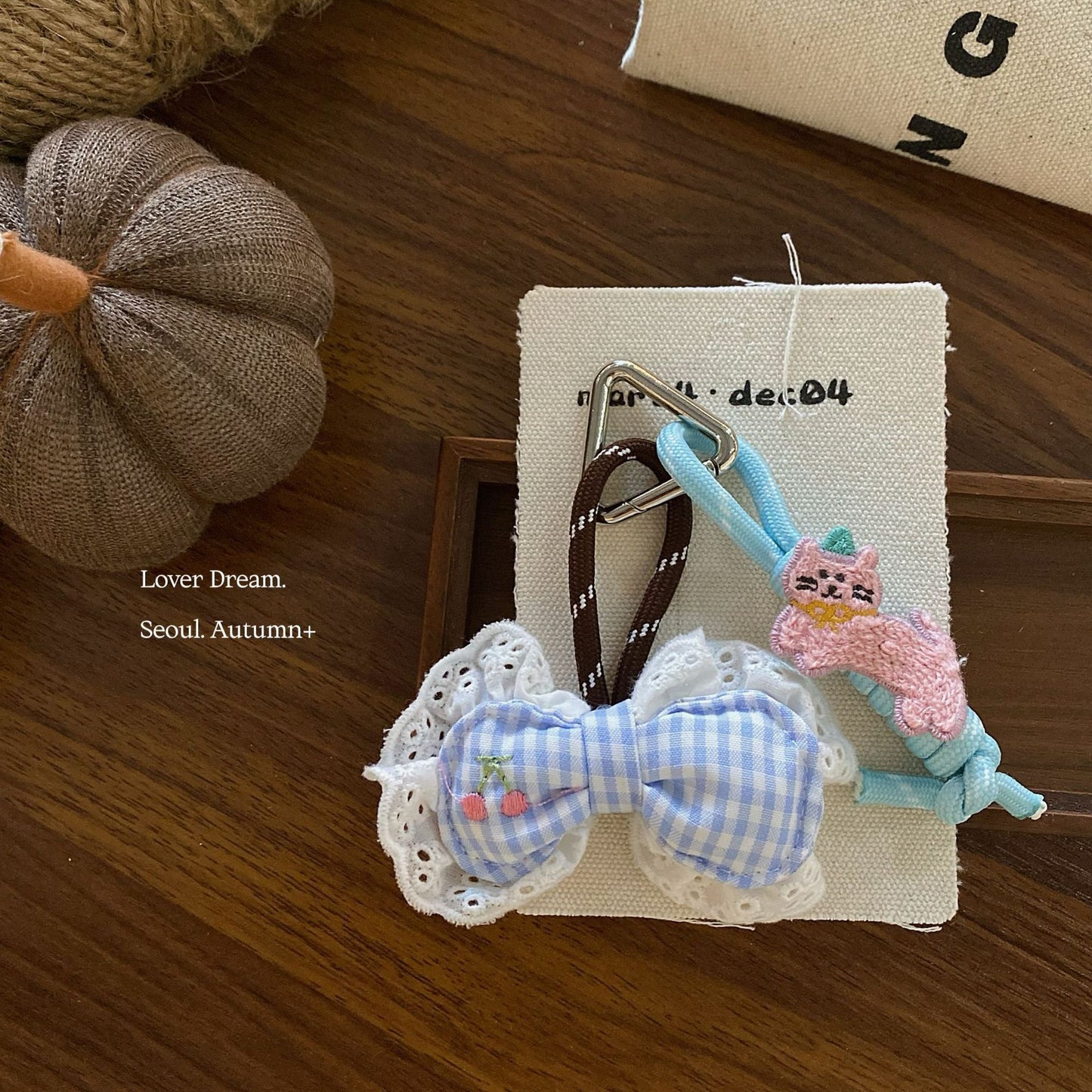 Blue Dog Heart Keychain