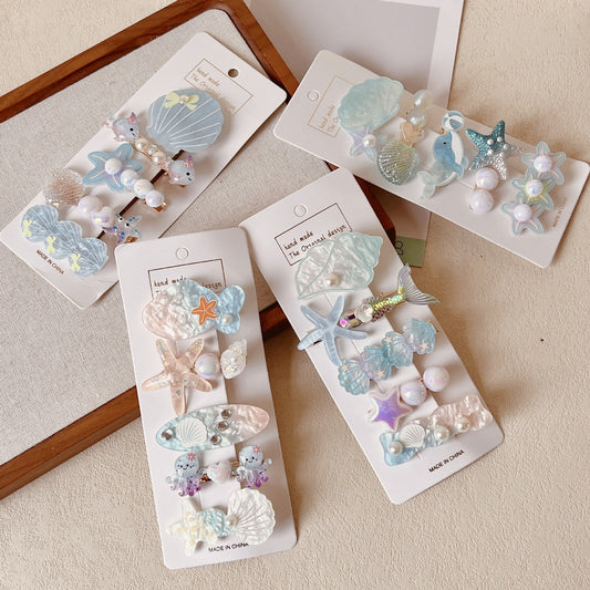 Ocean Shell Star Hair Clip