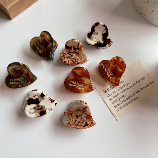 Mini Heart Hair Claw Clip