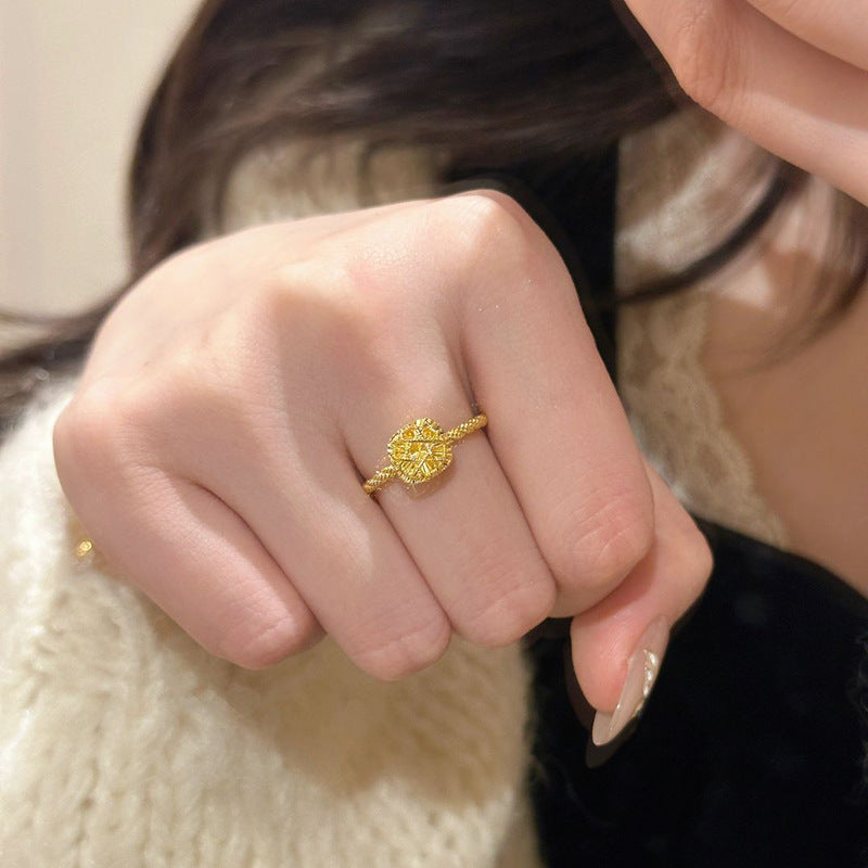 Crystal Frost — Laser-Woven Sparkling Sugar Crystal Ring