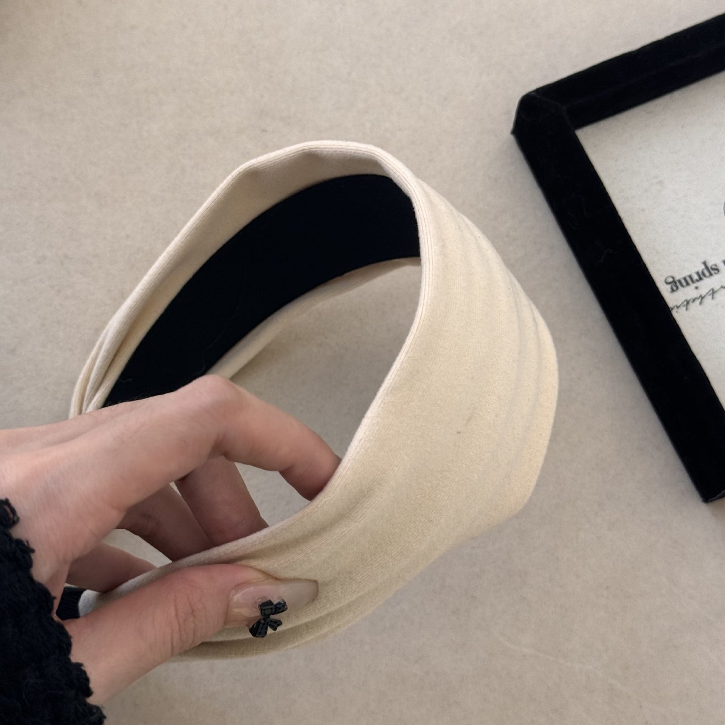 Purple Velvet Wide Knit Headband