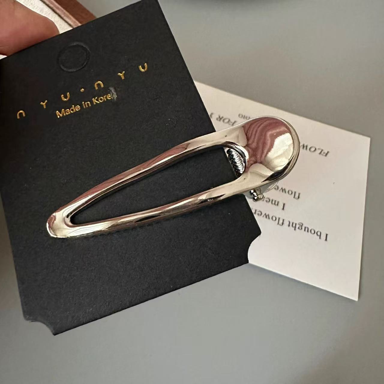 Silver Y2K Hair Clip for Teens