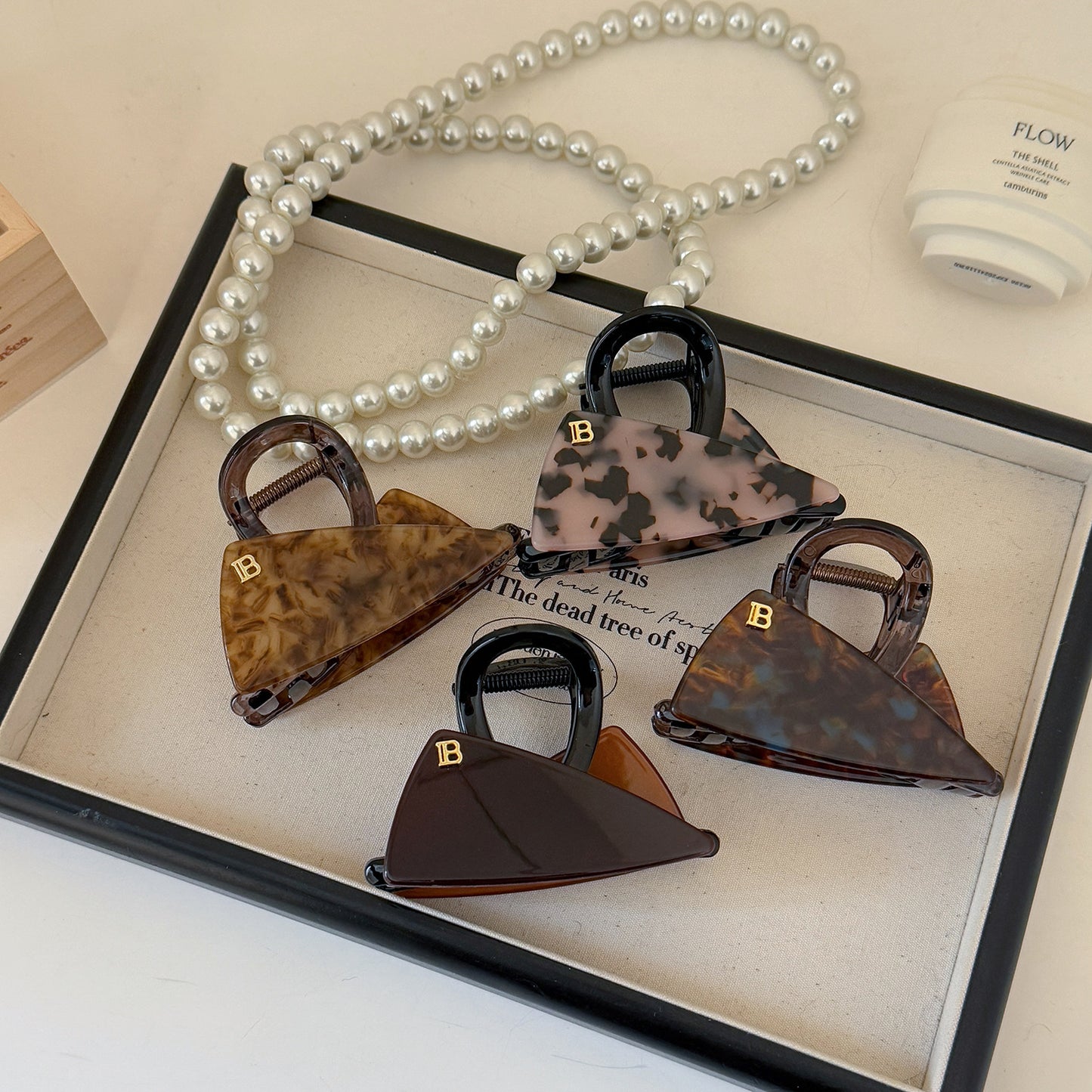 Triangle Acetate Half-Up Hair Claw