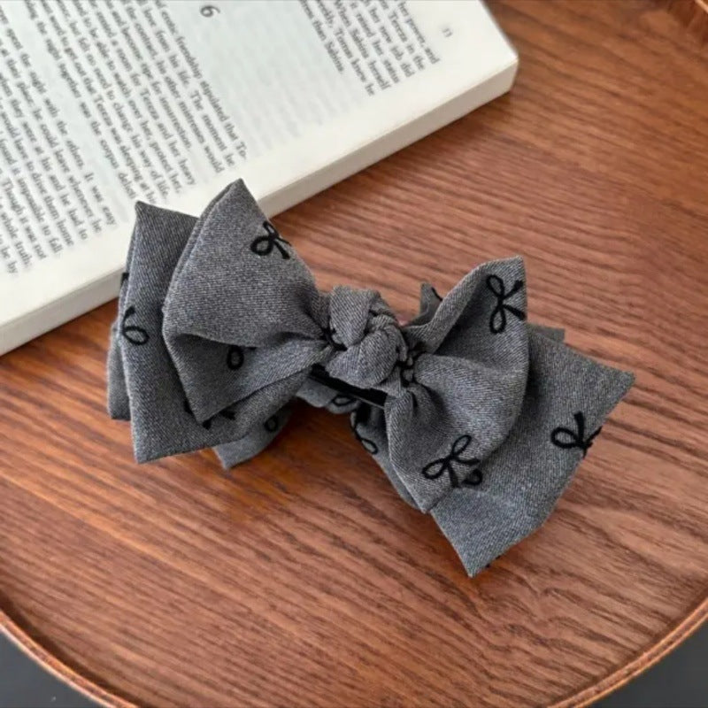 Luxury Black Bow Hair Tie